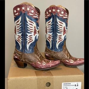 Double D Ranch Star Spangled Cowboy Boot, 8 1/2